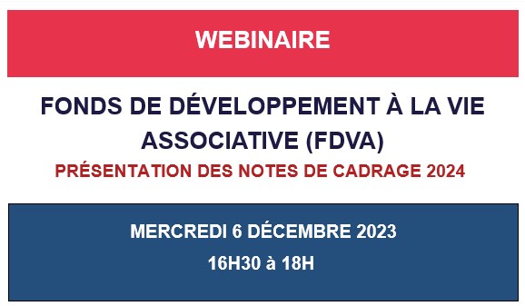 FDVA : un séminaire en visioconférence pour présenter les appels à projets 2024