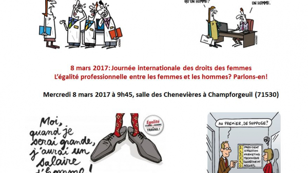 8 mars 2017:  L’égalité professionnelle entre les femmes et les hommes? Parlons-en!