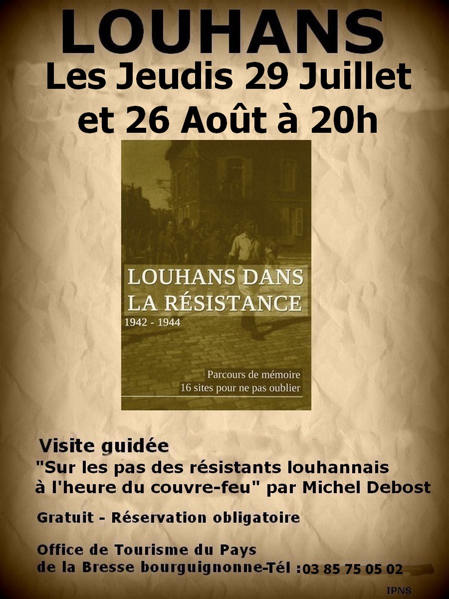 Reprise des visites guidées du Parcours de mémoire de la Résistance à Louhans