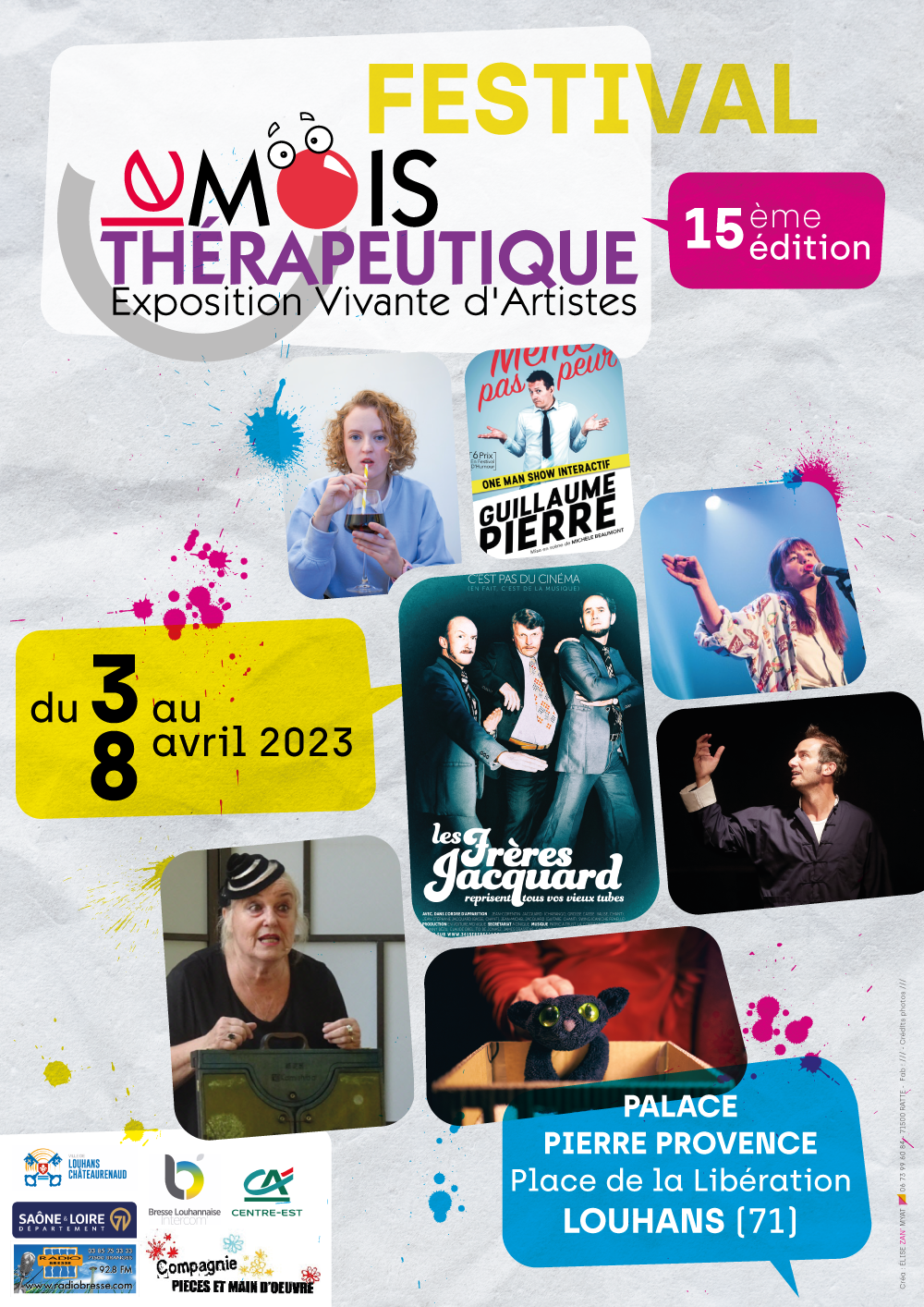 15ème édition du Festival "Le Mois thérapeutique" à Louhans. Réserver vos places dès à présent !