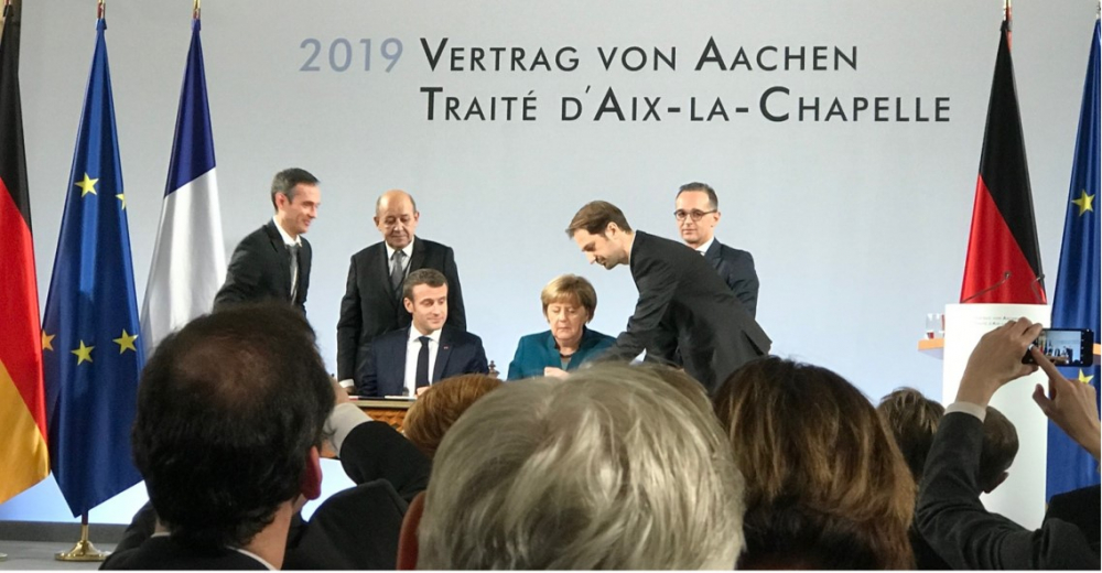 Signature du Traité franco-allemand à Aix-la-Chapelle