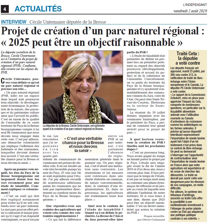 Projet de création du parc naturel régional de la Bresse bourguignonne : "2025 peut être un objectif raisonnable"